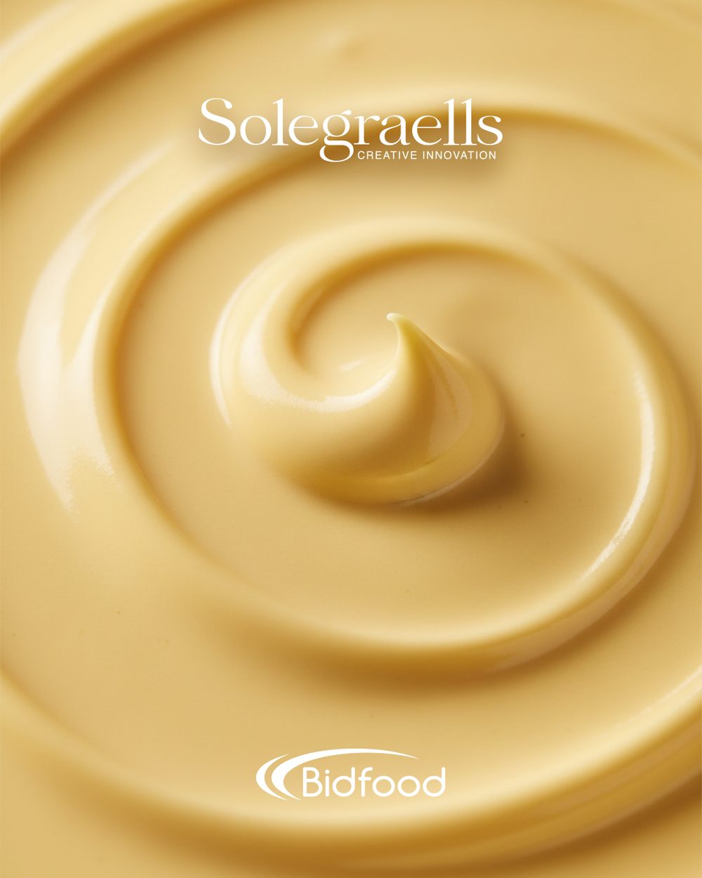 Catalogue cover — 'Solegrells', a golden swirl of aioli